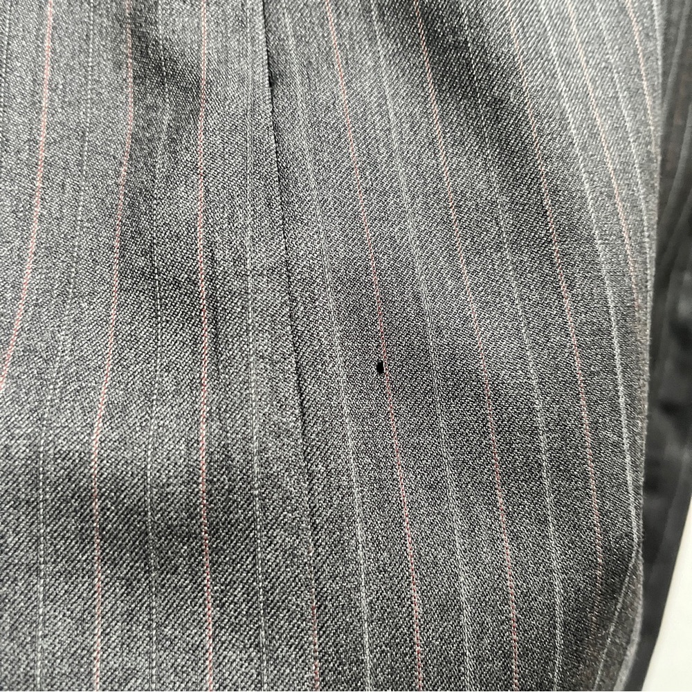 Brooks Brothers 100% Wool Pinstriped Grey Pinstripe Midi Dress Sz 2 - Picture 10 of 11